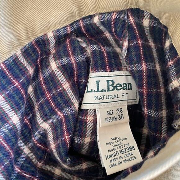 L.L. Bean Khaki Natural Fit Lined Pants - Size 38x30 - Picture 5 of 6